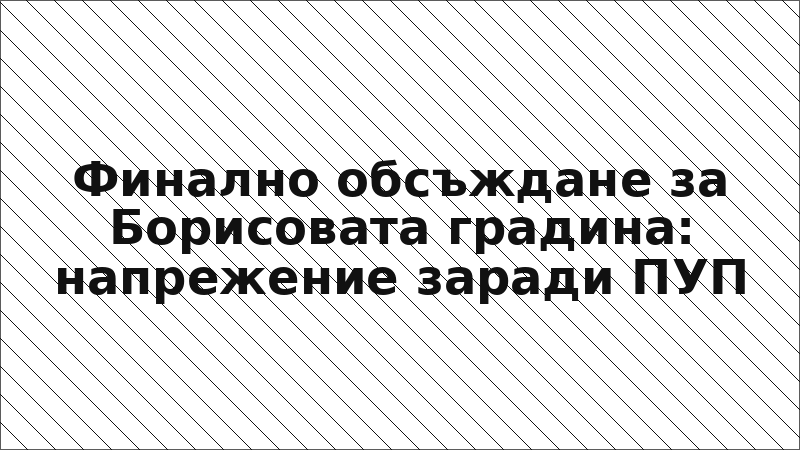 Финално обсъждане за Борисовата градина: напрежение заради ПУП