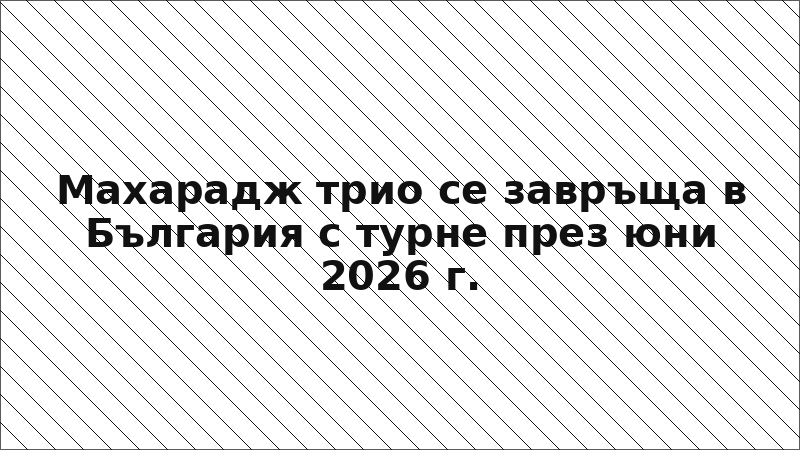 Махарадж трио се завръща в България с турне през юни 2026 г.