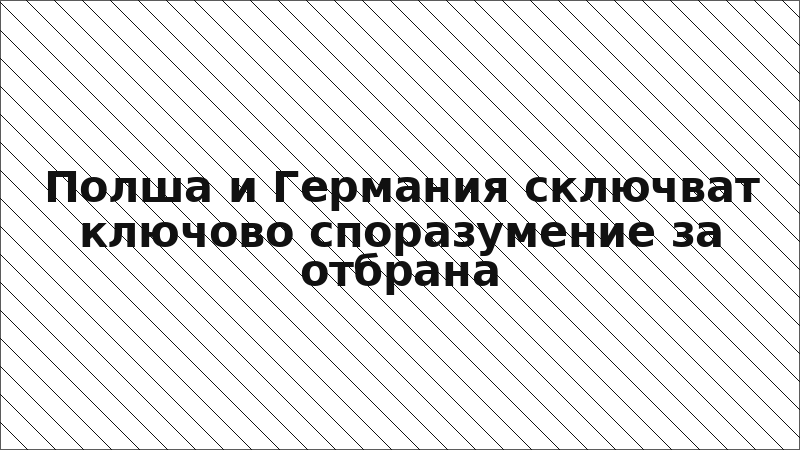 Полша и Германия сключват ключово споразумение за отбрана