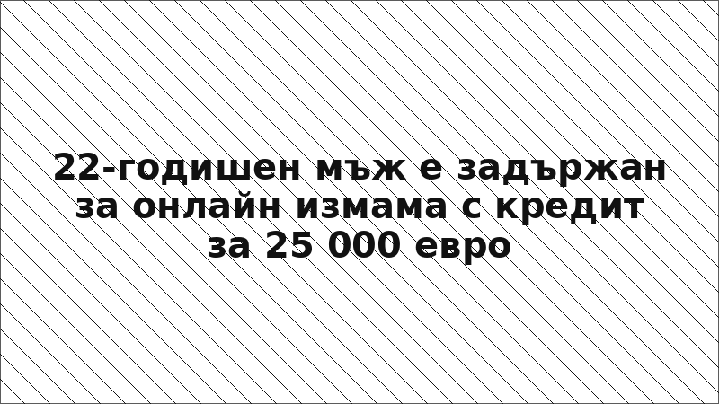 22-годишен мъж е задържан за онлайн измама с кредит за 25 000 евро