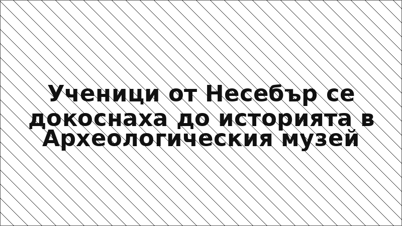 Ученици от Несебър се докоснаха до историята в Археологическия музей