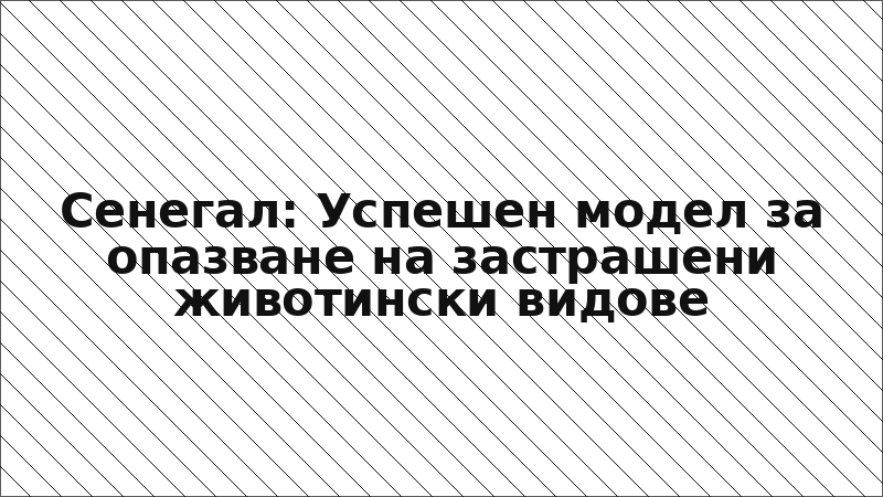 Сенегал: Успешен модел за опазване на застрашени животински видове