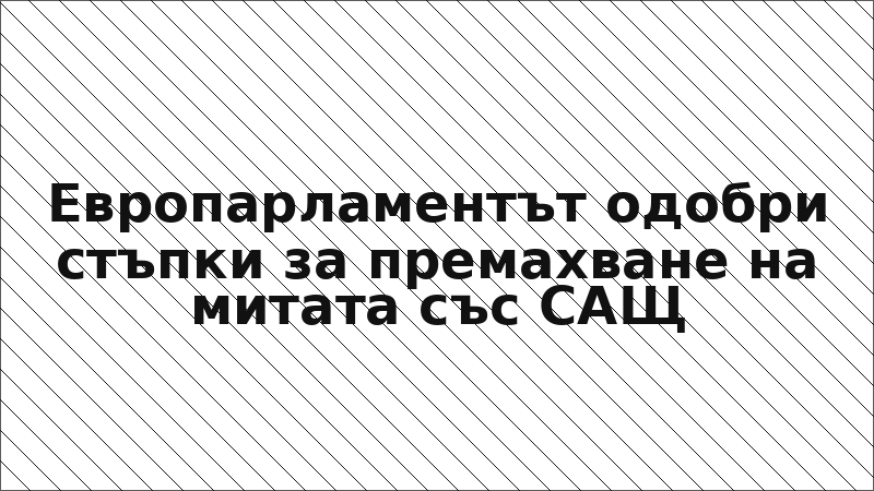 Европарламентът одобри стъпки за премахване на митата със САЩ