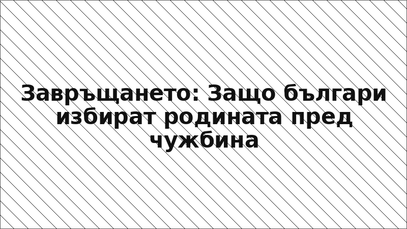 Завръщането: Защо българи избират родината пред чужбина