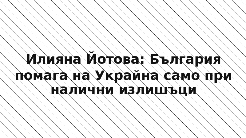 Илияна Йотова: България помага на Украйна само при налични излишъци