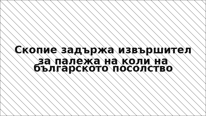 Скопие задържа извършител за палежа на коли на българското посолство