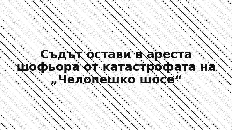 Съдът остави в ареста шофьора от катастрофата на „Челопешко шосе“