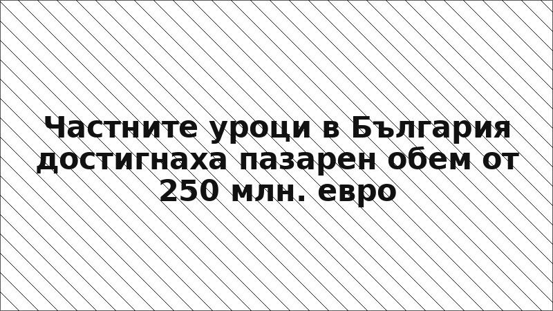 Частните уроци в България достигнаха пазарен обем от 250 млн. евро