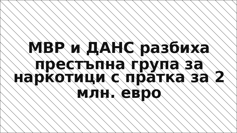 МВР и ДАНС разбиха престъпна група за наркотици с пратка за 2 млн. евро