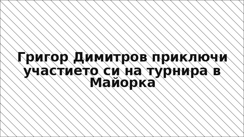 Григор Димитров приключи участието си на турнира в Майорка
