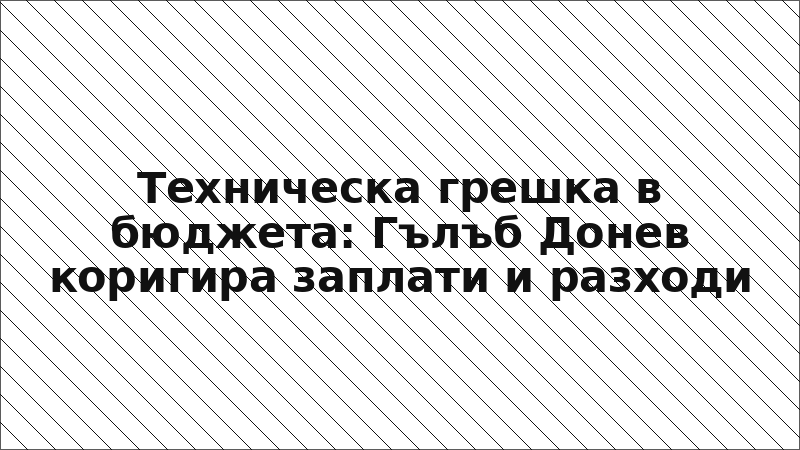 Техническа грешка в бюджета: Гълъб Донев коригира заплати и разходи