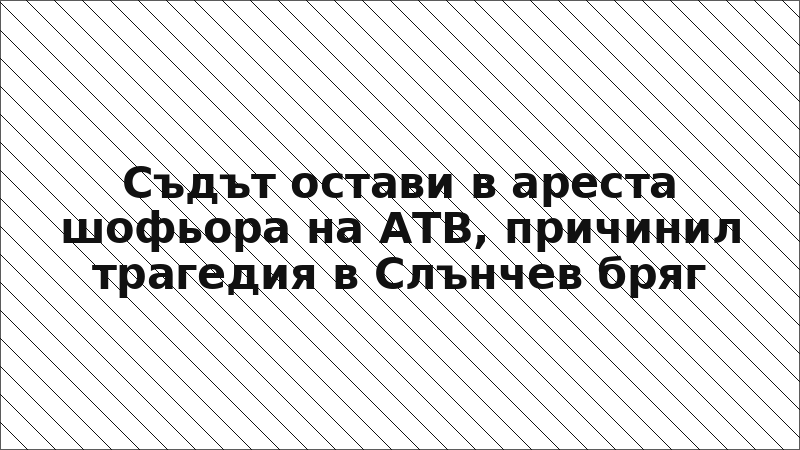 Съдът остави в ареста шофьора на АТВ, причинил трагедия в Слънчев бряг