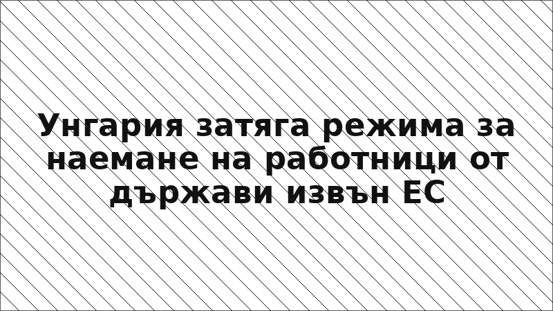 Унгария затяга режима за наемане на работници от държави извън ЕС
