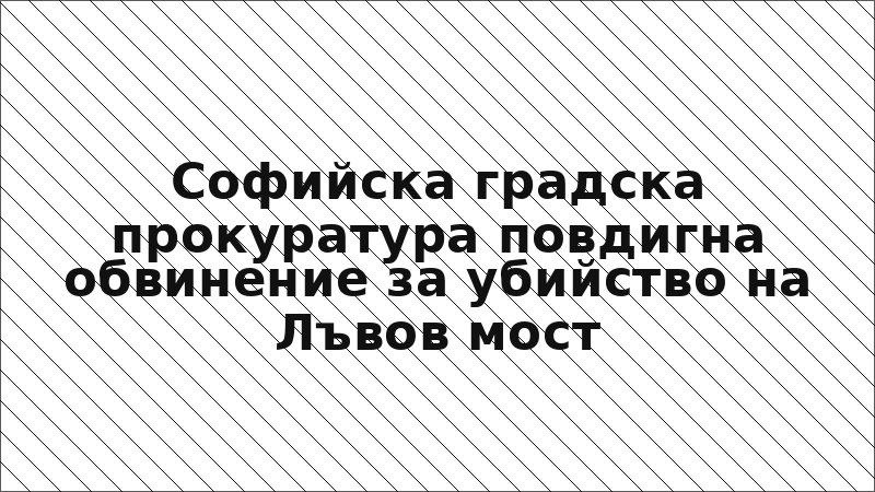 Софийска градска прокуратура повдигна обвинение за убийство на Лъвов мост