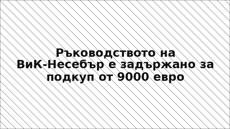 Ръководството на ВиК-Несебър е задържано за подкуп от 9000 евро