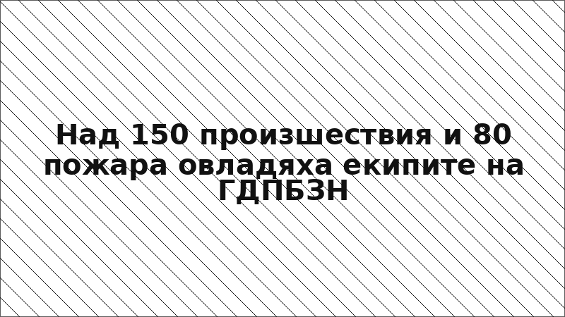 Над 150 произшествия и 80 пожара овладяха екипите на ГДПБЗН