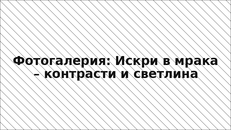 Фотогалерия: Искри в мрака – контрасти и светлина
