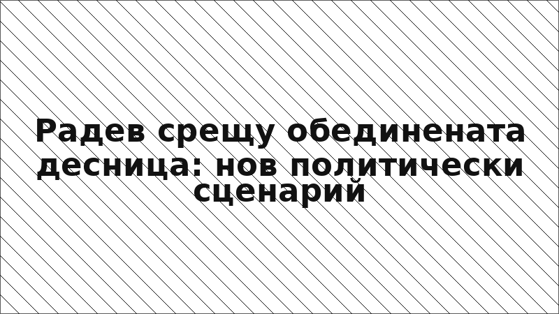 Радев срещу обединената десница: нов политически сценарий