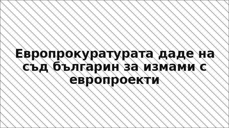Европрокуратурата даде на съд българин за измами с европроекти