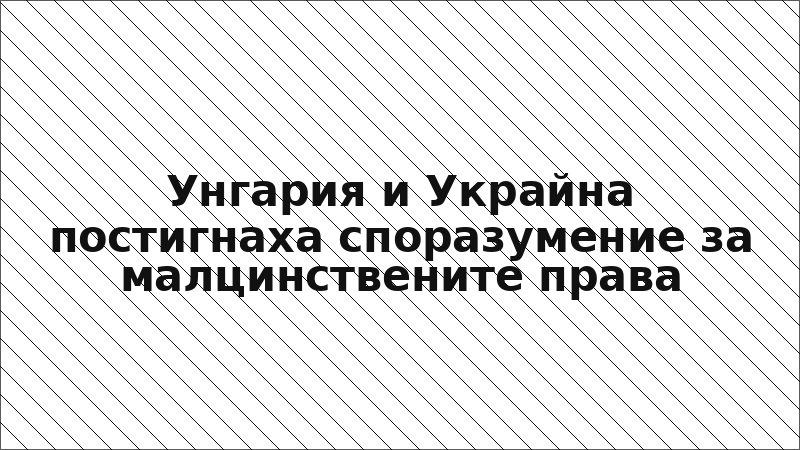 Унгария и Украйна постигнаха споразумение за малцинствените права