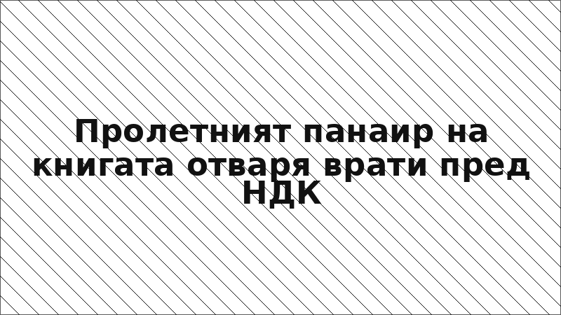 Пролетният панаир на книгата отваря врати пред НДК