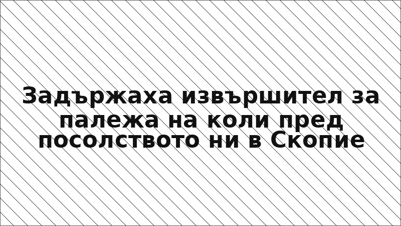 Задържаха извършител за палежа на коли пред посолството ни в Скопие