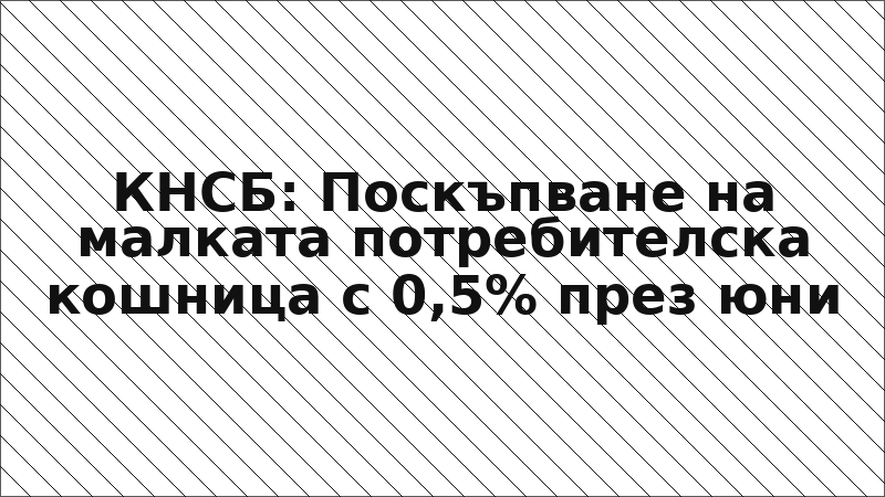 КНСБ: Поскъпване на малката потребителска кошница с 0,5% през юни