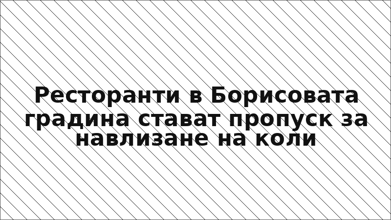 Ресторанти в Борисовата градина стават пропуск за навлизане на коли