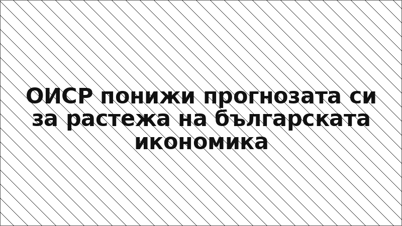 ОИСР понижи прогнозата си за растежа на българската икономика