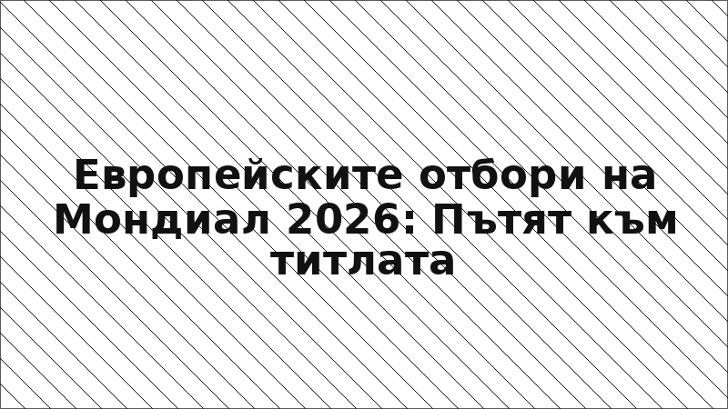 Европейските отбори на Мондиал 2026: Пътят към титлата