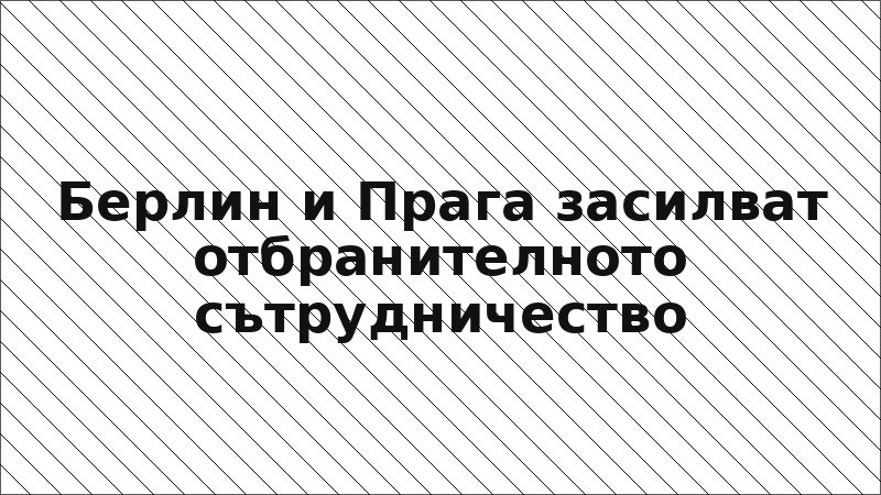 Берлин и Прага засилват отбранителното сътрудничество