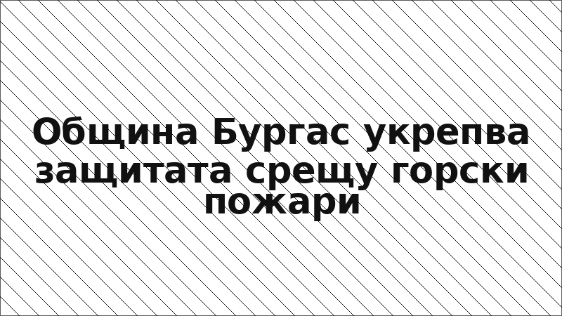 Община Бургас укрепва защитата срещу горски пожари