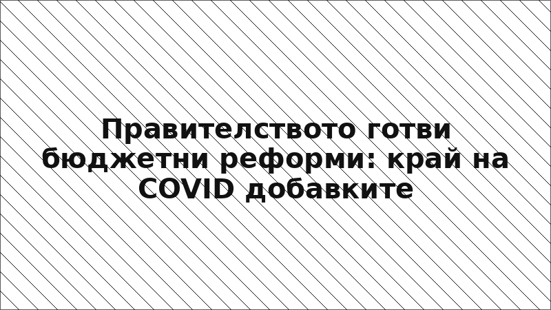 Правителството готви бюджетни реформи: край на COVID добавките