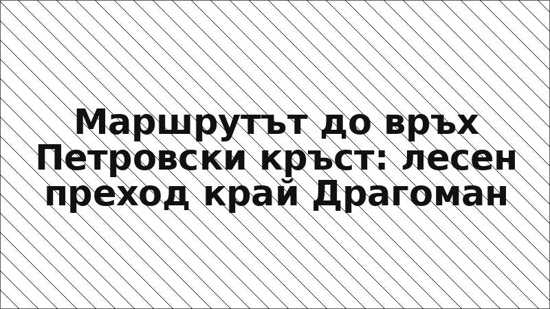 Маршрутът до връх Петровски кръст: лесен преход край Драгоман