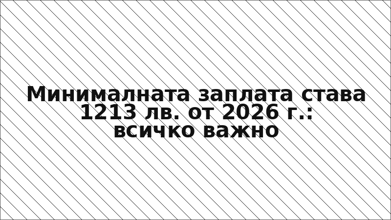Минималната заплата става 1213 лв. от 2026 г.: всичко важно