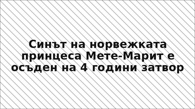 Синът на норвежката принцеса Мете-Марит е осъден на 4 години затвор