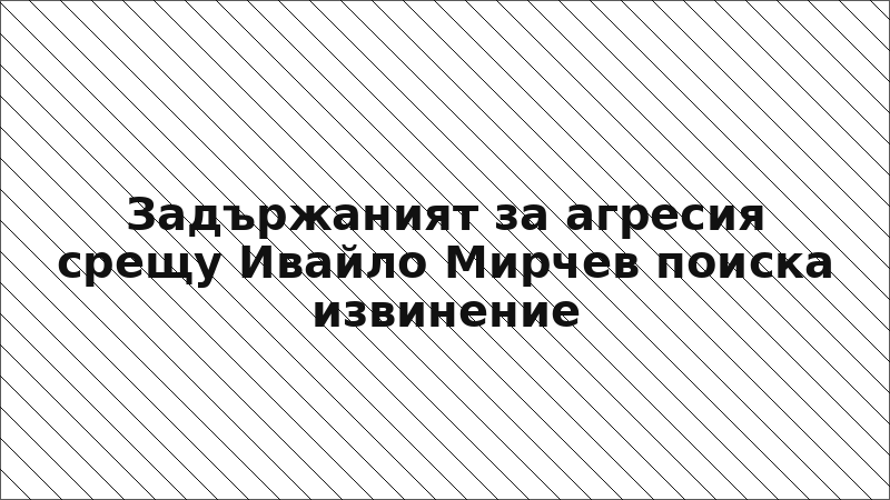 Задържаният за агресия срещу Ивайло Мирчев поиска извинение
