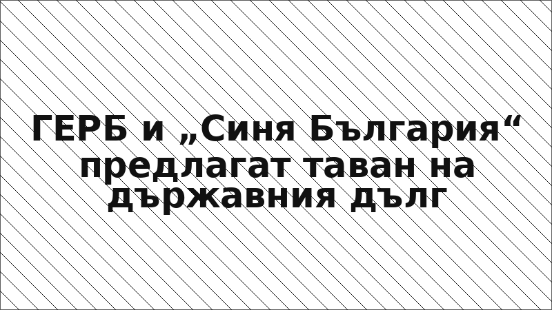 ГЕРБ и „Синя България“ предлагат таван на държавния дълг