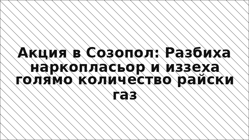 Акция в Созопол: Разбиха наркопласьор и иззеха голямо количество райски газ