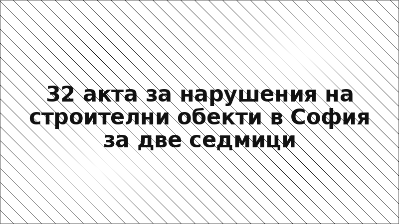 32 акта за нарушения на строителни обекти в София за две седмици