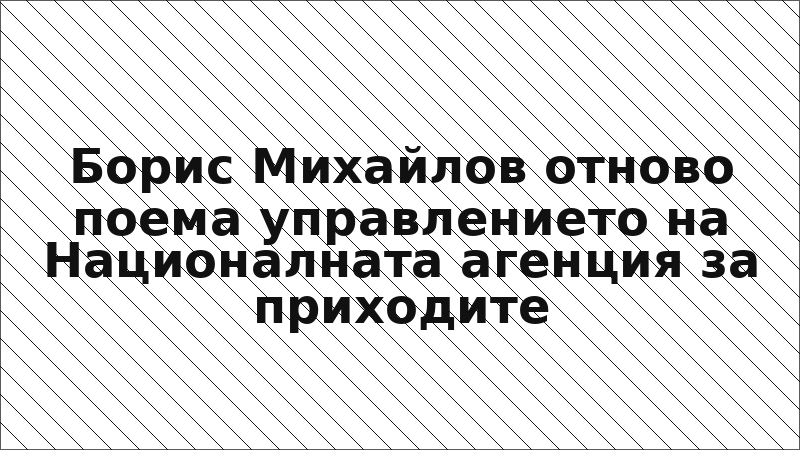 Борис Михайлов отново поема управлението на Националната агенция за приходите