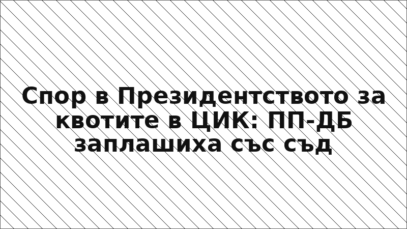 Спор в Президентството за квотите в ЦИК: ПП-ДБ заплашиха със съд