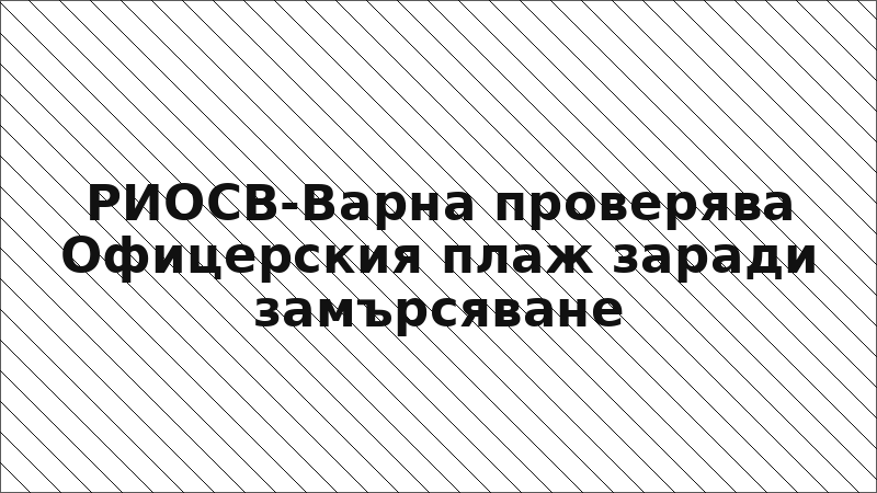 РИОСВ-Варна проверява Офицерския плаж заради замърсяване