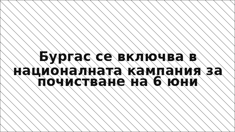 Бургас се включва в националната кампания за почистване на 6 юни