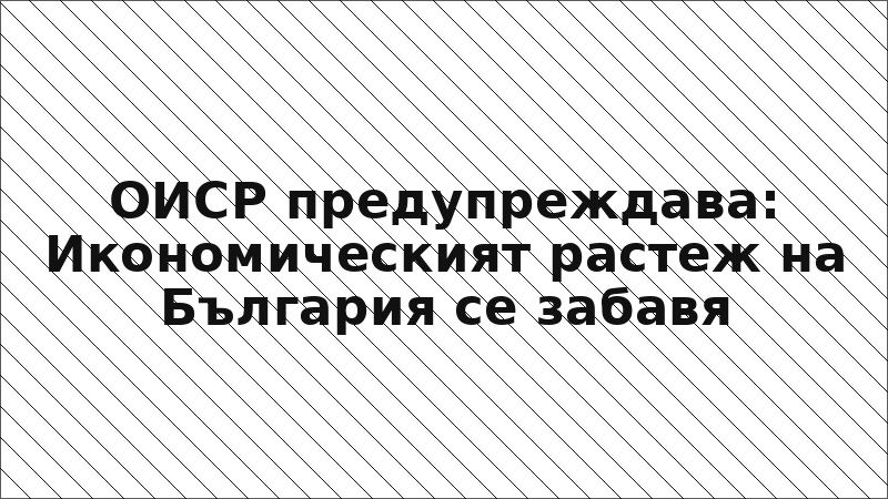 ОИСР предупреждава: Икономическият растеж на България се забавя