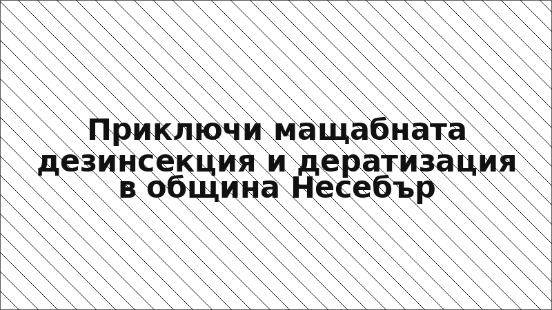 Приключи мащабната дезинсекция и дератизация в община Несебър