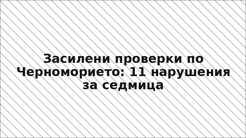 Засилени проверки по Черноморието: 11 нарушения за седмица