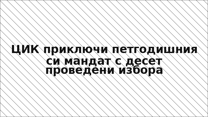 ЦИК приключи петгодишния си мандат с десет проведени избора