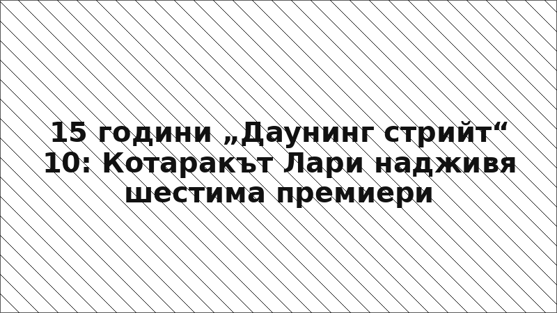 15 години „Даунинг стрийт“ 10: Котаракът Лари надживя шестима премиери