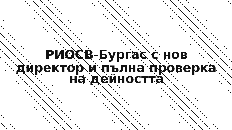 РИОСВ-Бургас с нов директор и пълна проверка на дейността